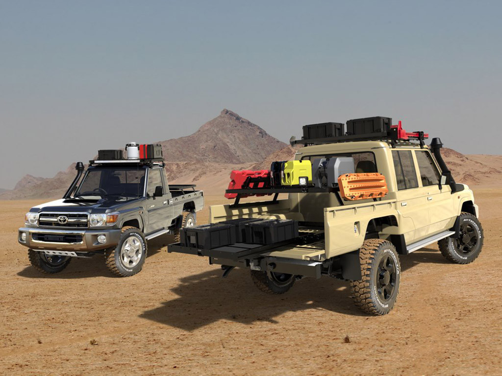 Toyota Land Cruiser SC Pickup Truck Slimline II kattotelinesarja - Front Runner 7