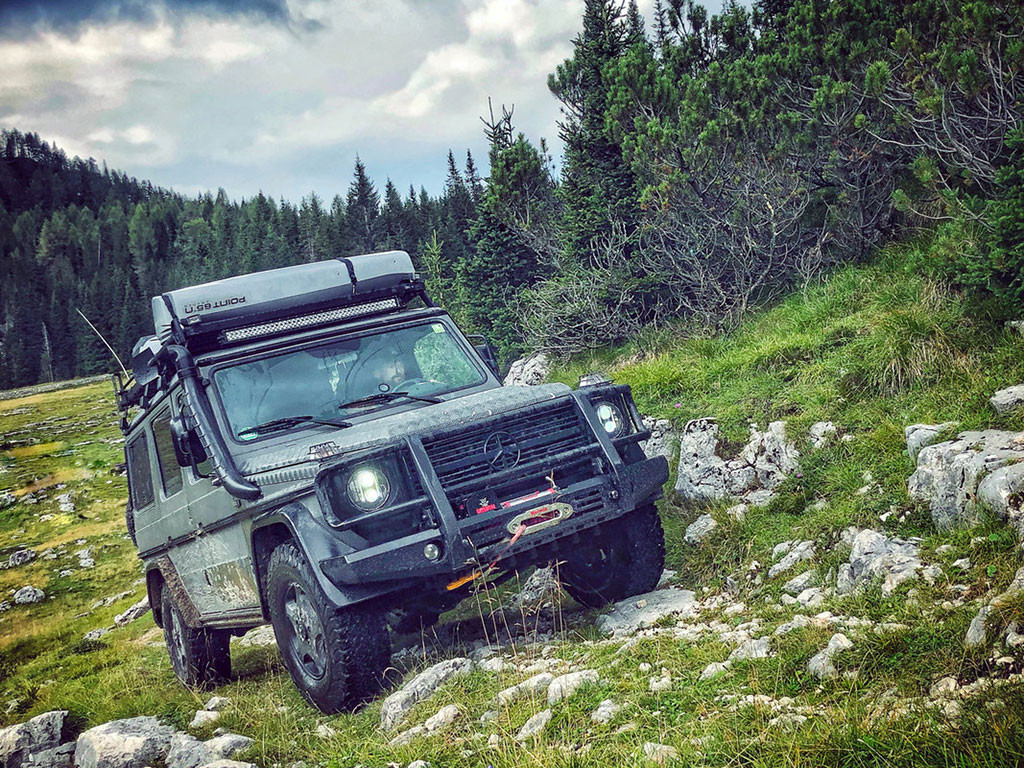 Mercedes Gelandewagen G Class (1979-2017) Slimline II -kattotelinesarja / Tall - Front Runner 6