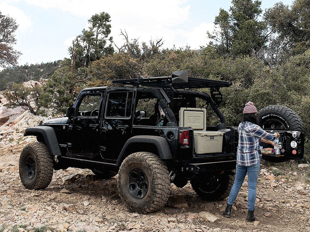 Jeep Wrangler JK 4 Door (2007-2018) Extreme Slimline II 1/2 kattotelinesarja - Front Runner 5