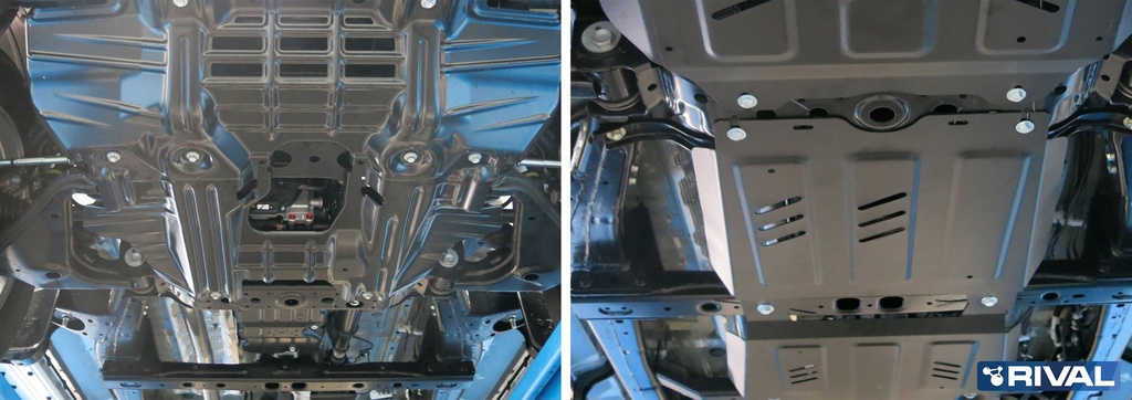 Hilux Revo 3-pc. skidplate ST3mm 3