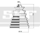 Vetoakselin suojakumi, 116mm 1