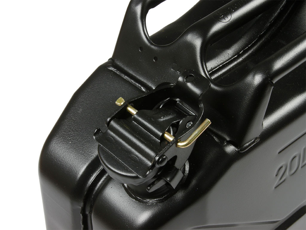 20l Jerry Can - musta teräsviimeistely 2