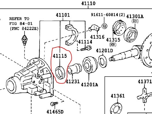 RING, DIFFERENTIAL OIL STORAGE