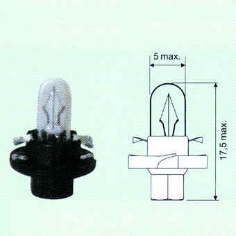 LAMP BLACK 12V 1.2W