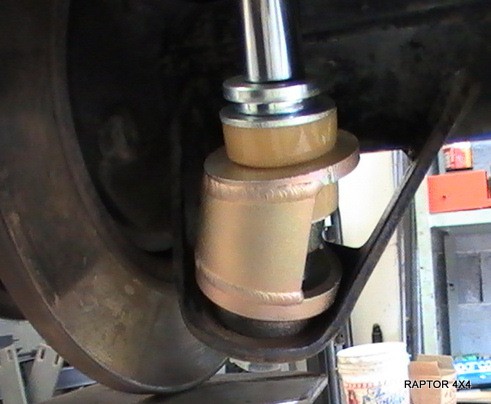 REAR SHOCK +5cm RAISED BRAKETS W ANGLE PAIR, Land Rover