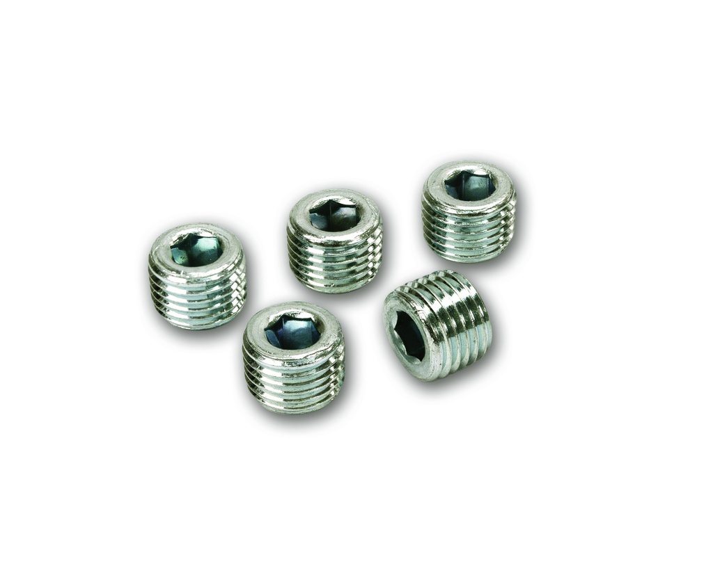 1/4" NPT M Plugs, 5 Piece Pack