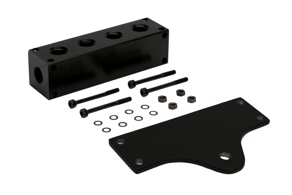 6 Port Billet Manifold with M. Bracket