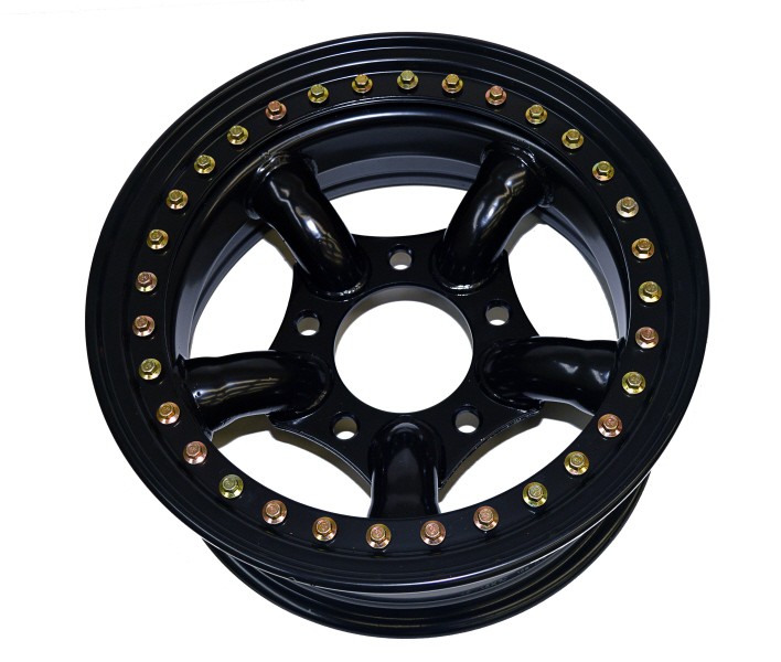 BEADLOCK WHEEL 5 PIPES 7X16 OFFSET -25 BLACK