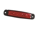 Äärivalo 6-led punainen